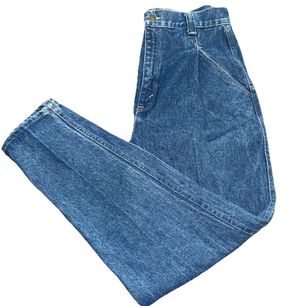 Vintage Props 14 Blue Mom Jeans High Waist Bareback Pleated USA Normcore 80s 90s